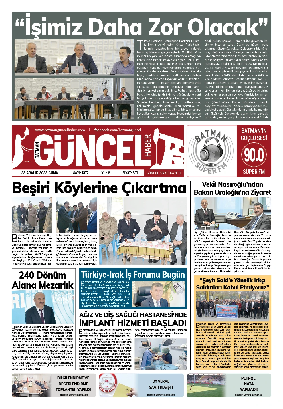 BATMAN GÜNCEL GAZETESİ