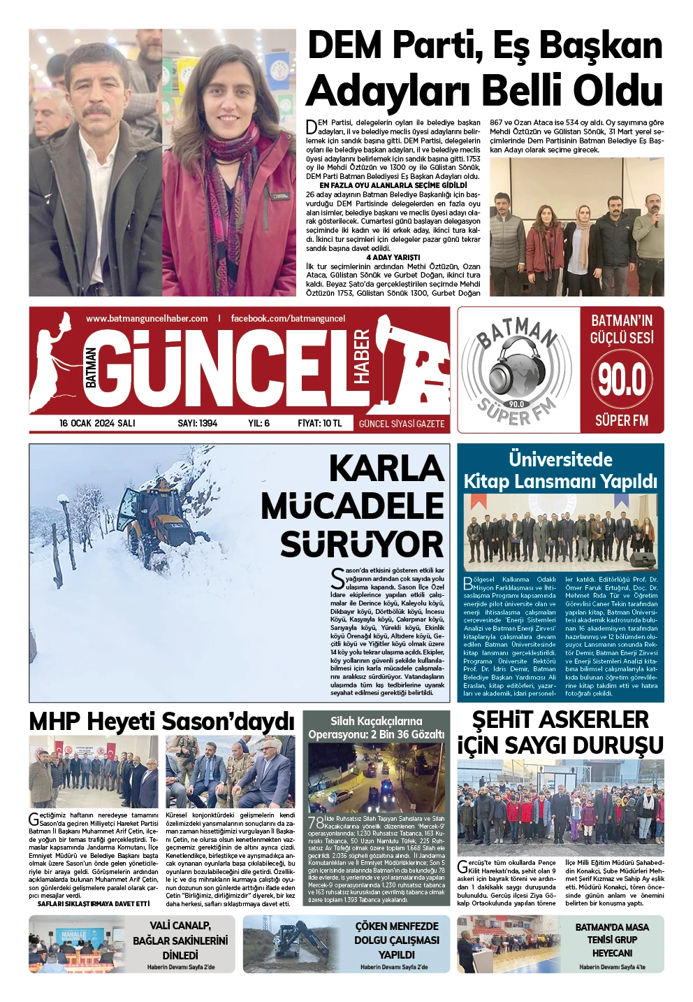 BATMAN GÜNCEL GAZETESİ