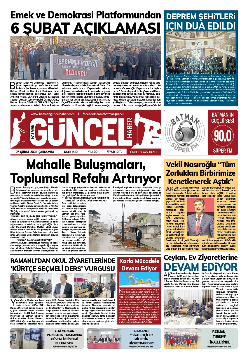 BATMAN GÜNCEL GAZETESİ