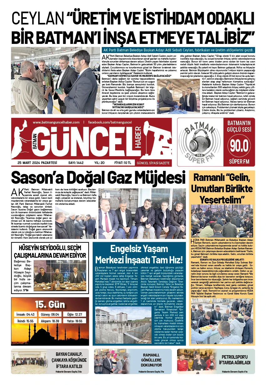 BATMAN GÜNCEL GAZETESİ