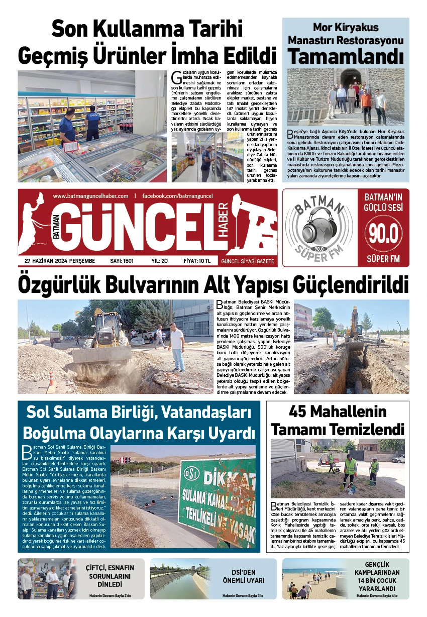BATMAN GÜNCEL GAZETESİ