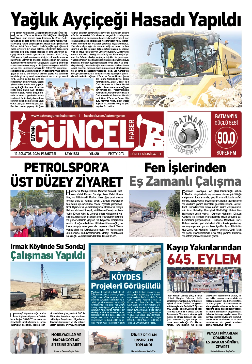 BATMAN GÜNCEL GAZETESİ