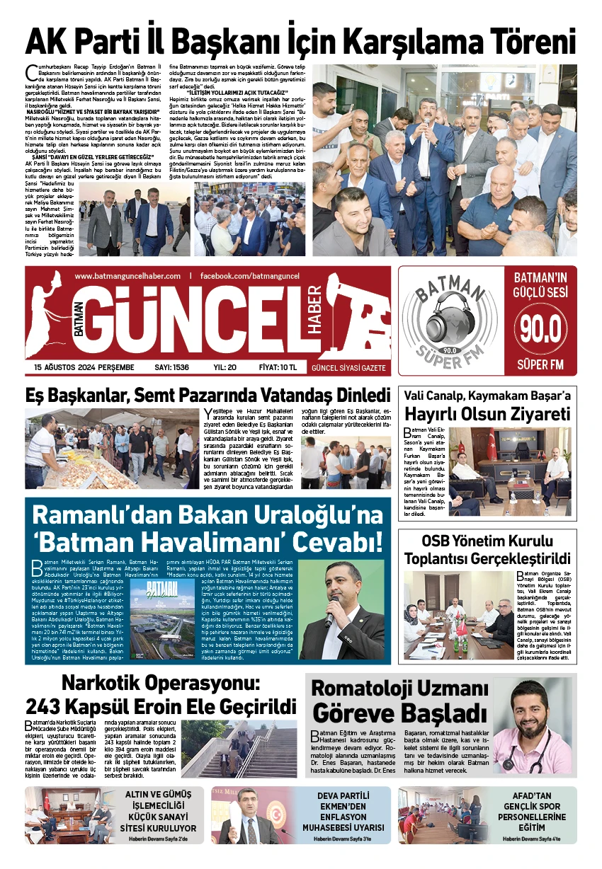 BATMAN GÜNCEL GAZETESİ