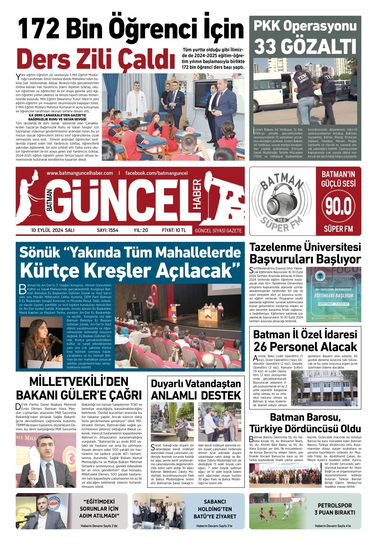 BATMAN GÜNCEL GAZETESİ