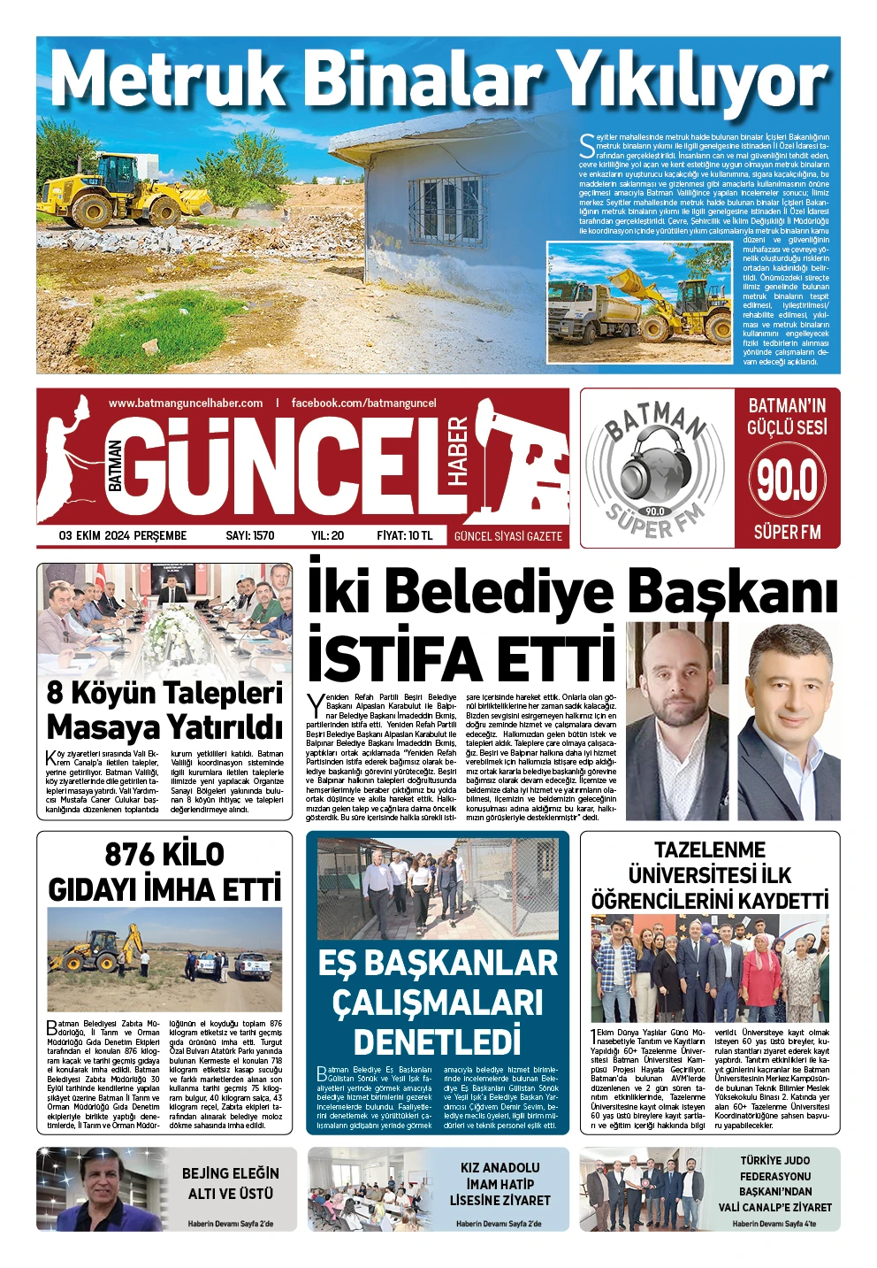 BATMAN GÜNCEL GAZETESİ