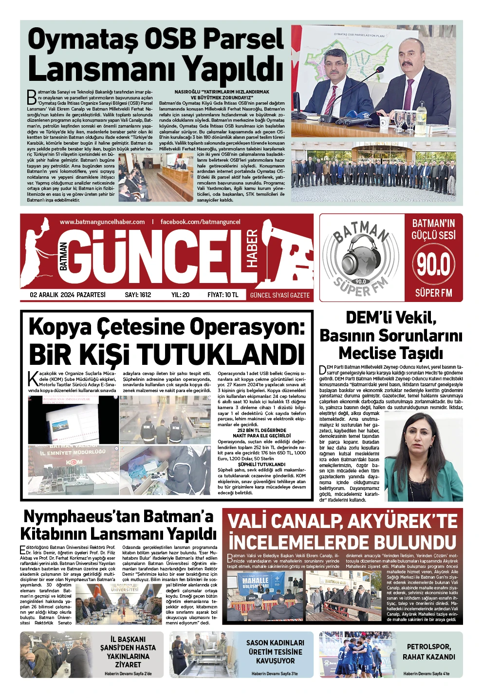BATMAN GÜNCEL GAZETESİ