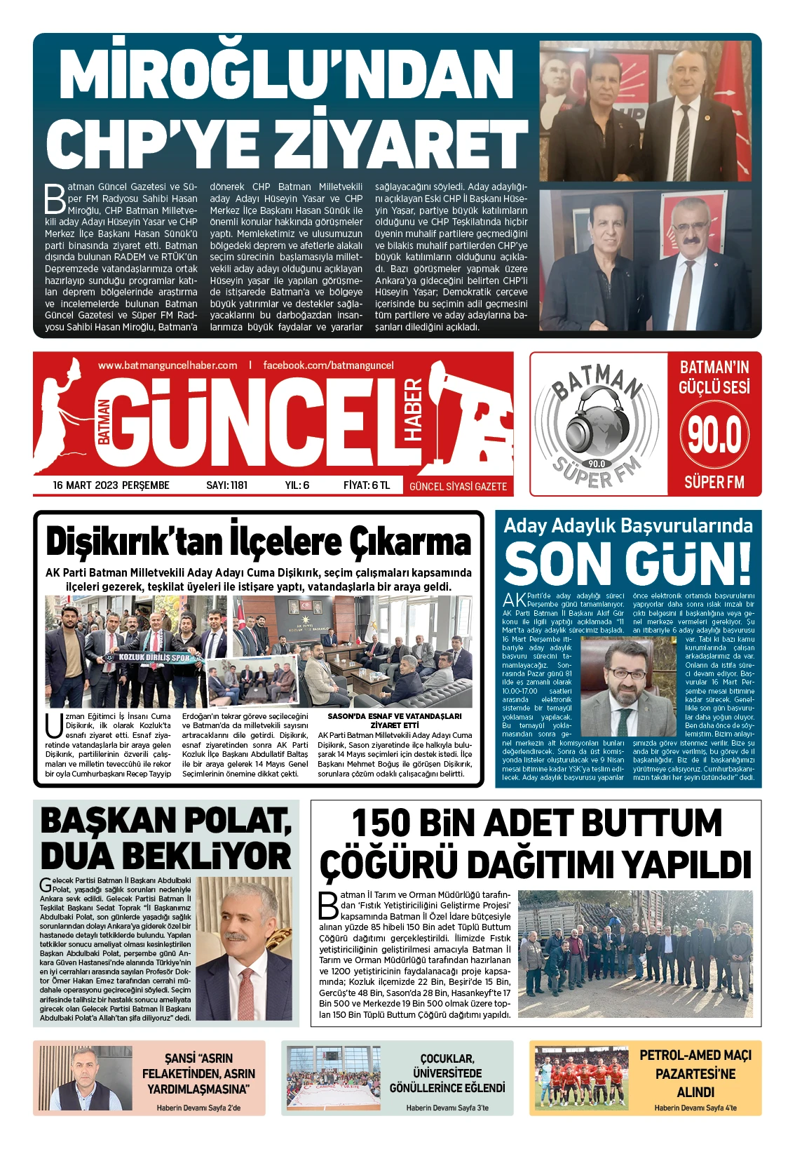 BATMAN GÜNCEL GAZETESİ