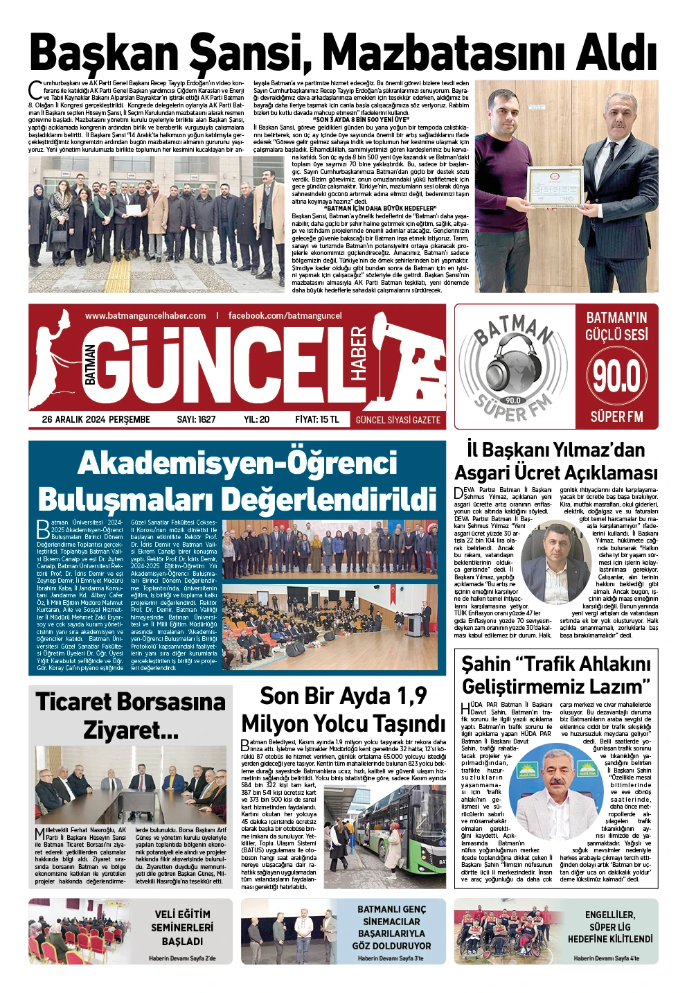 BATMAN GÜNCEL GAZETESİ