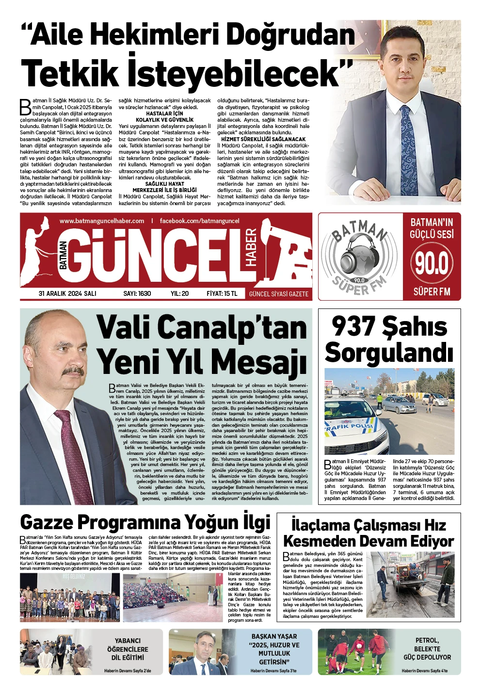 BATMAN GÜNCEL GAZETESİ