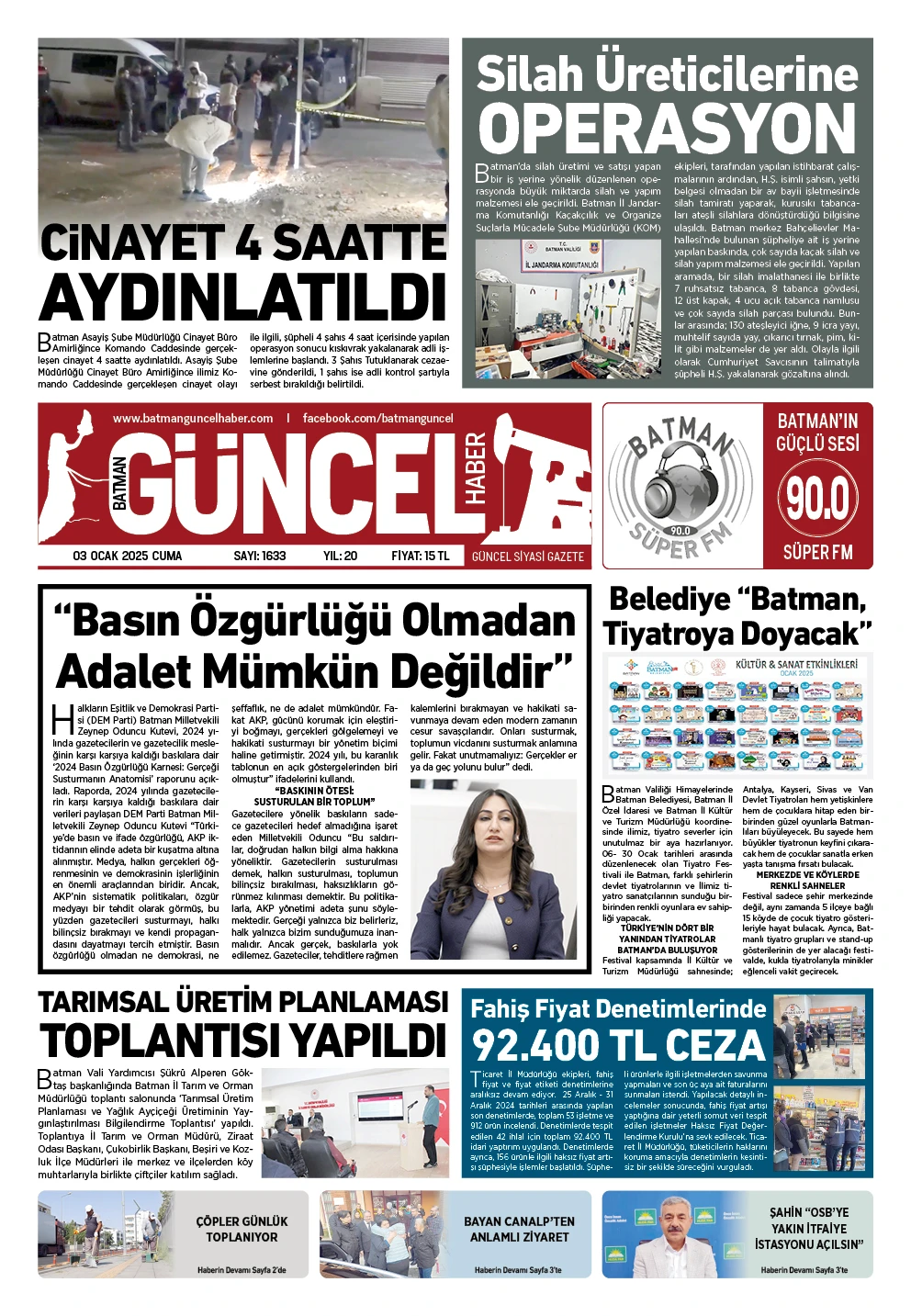 BATMAN GÜNCEL GAZETESİ