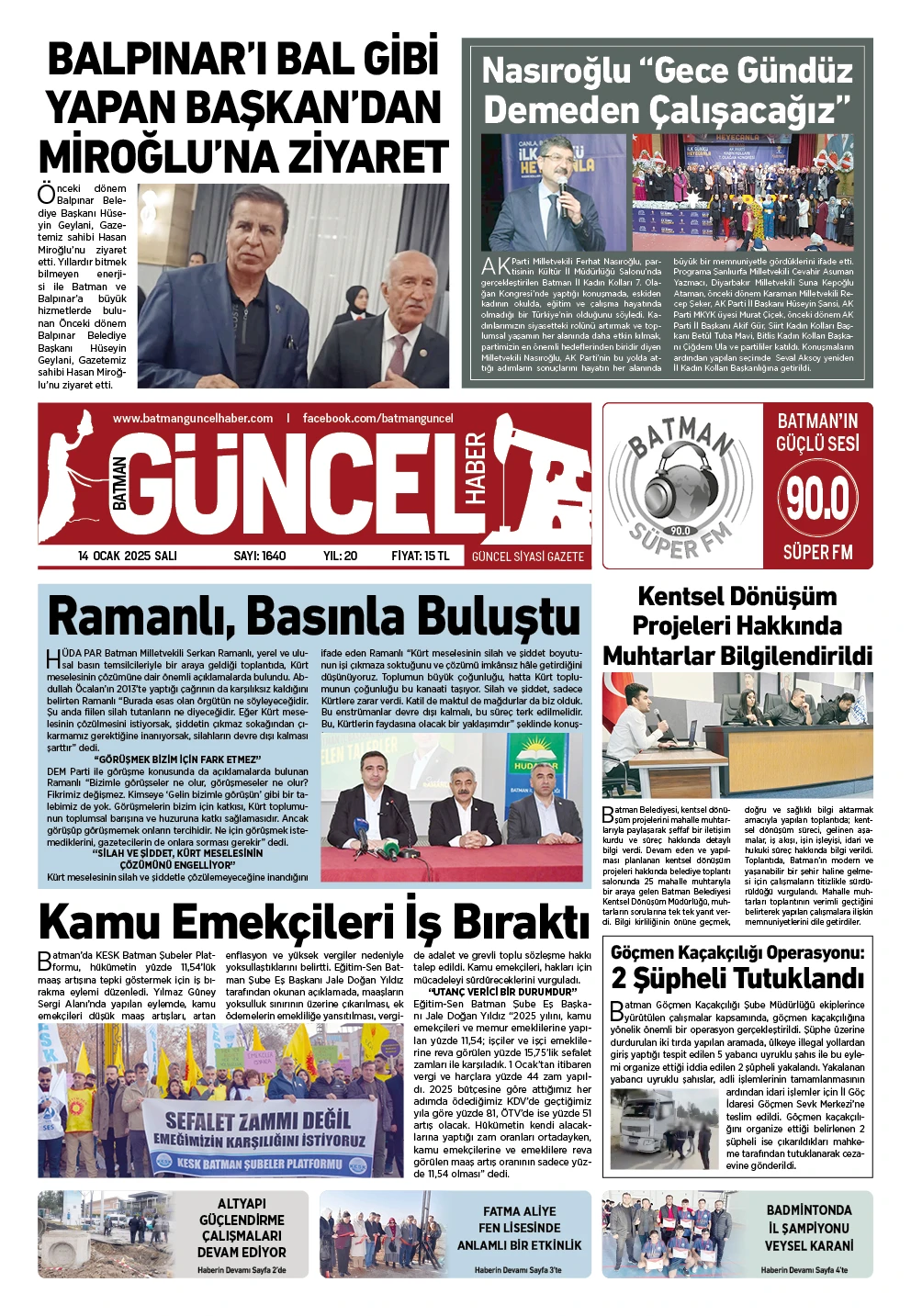 BATMAN GÜNCEL GAZETESİ