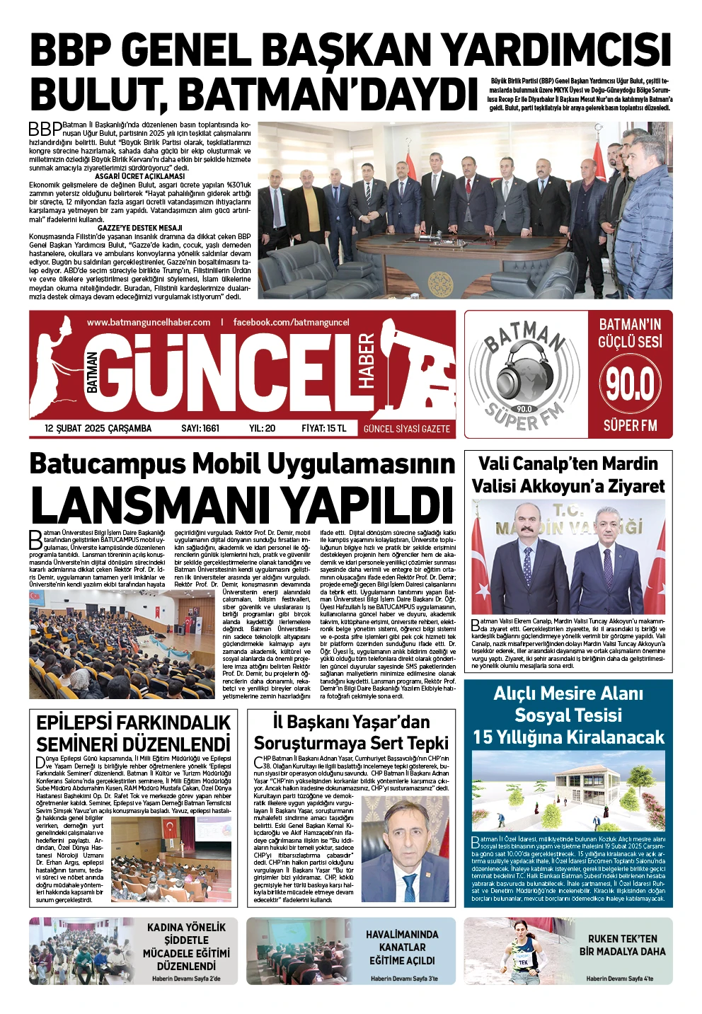 BATMAN GÜNCEL GAZETESİ