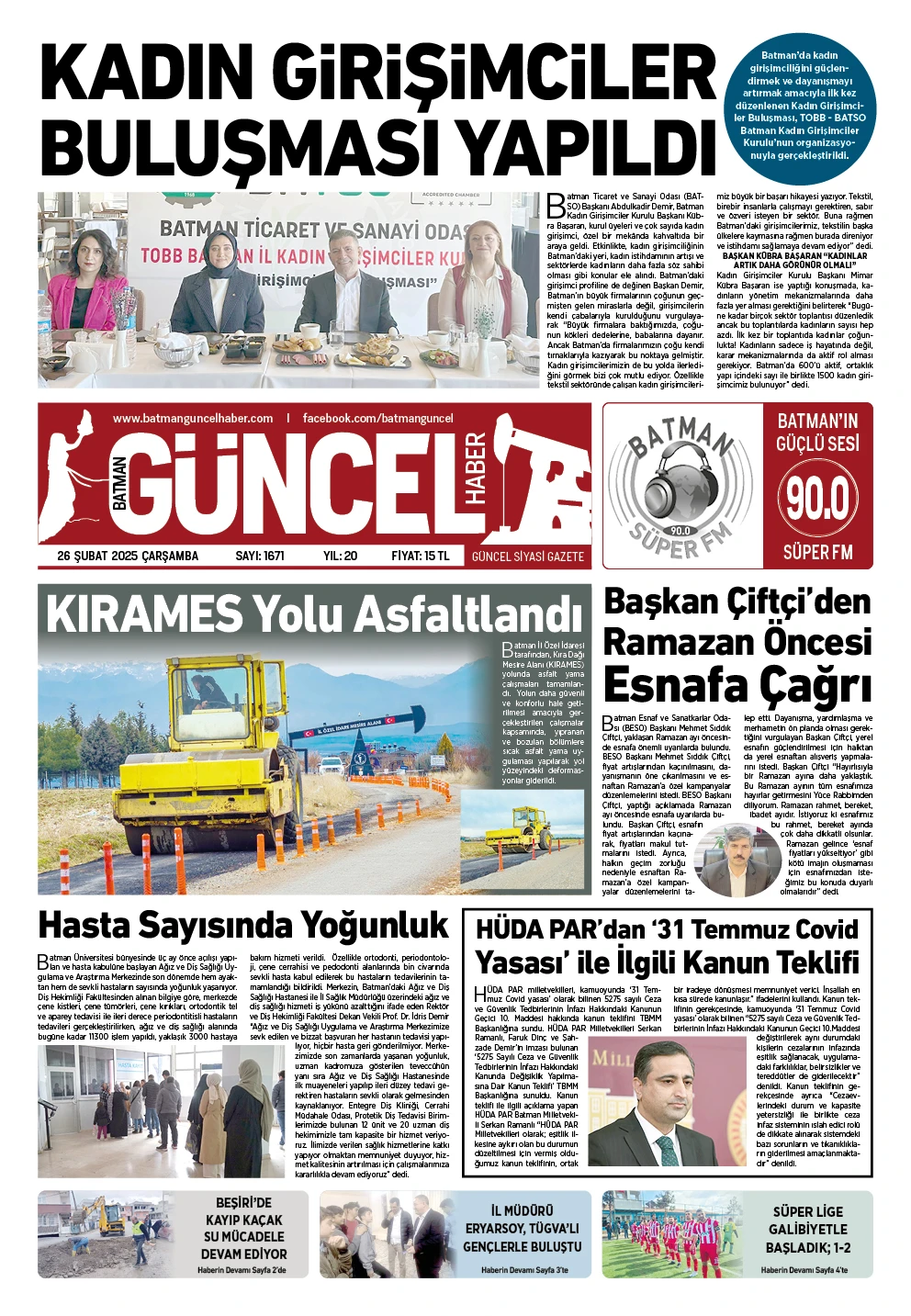 BATMAN GÜNCEL GAZETESİ