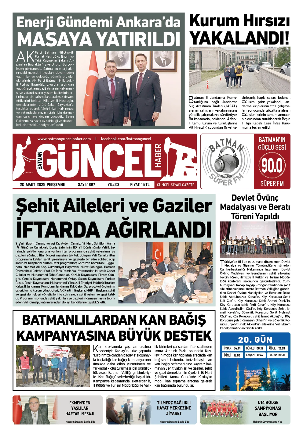 BATMAN GÜNCEL GAZETESİ