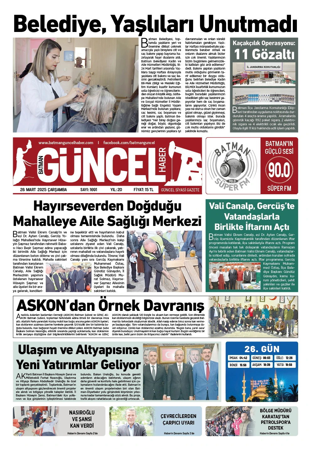 BATMAN GÜNCEL GAZETESİ
