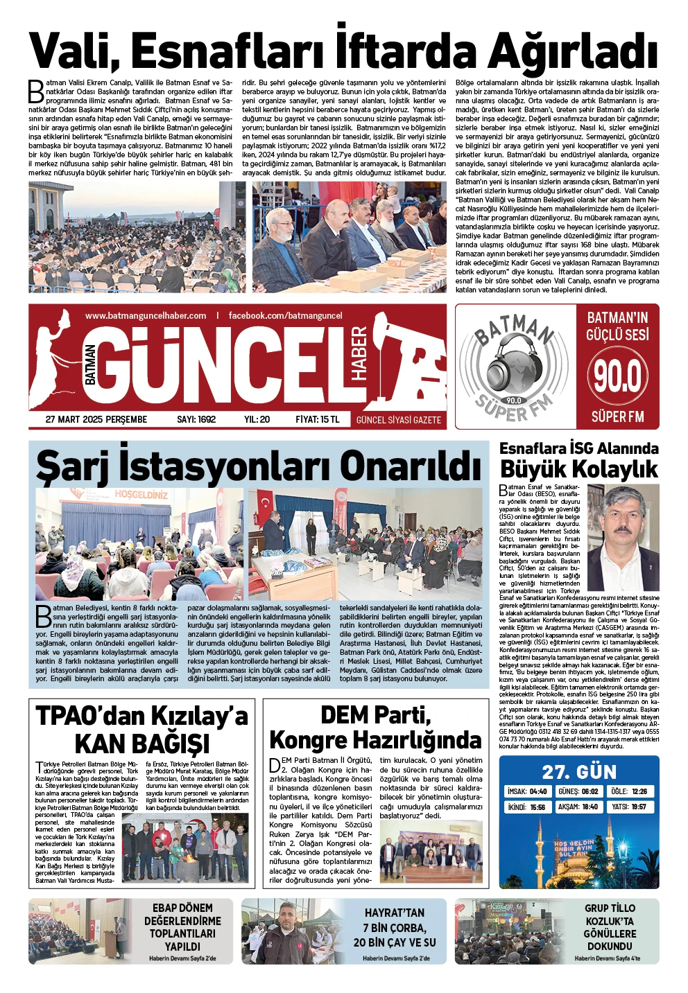 BATMAN GÜNCEL GAZETESİ
