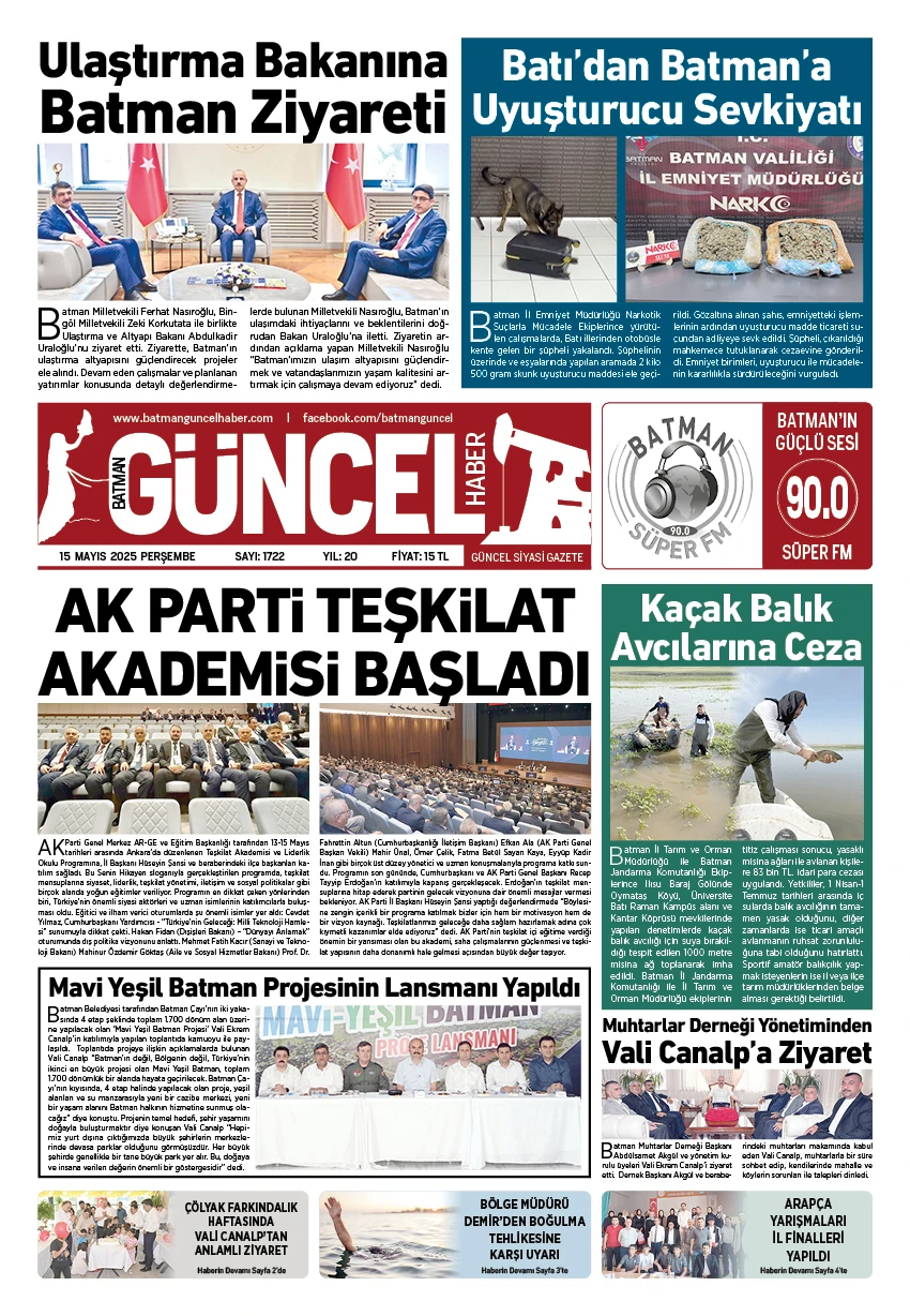 BATMAN GÜNCEL GAZETESİ