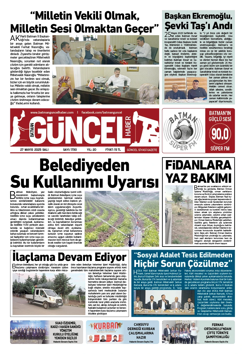 BATMAN GÜNCEL GAZETESİ