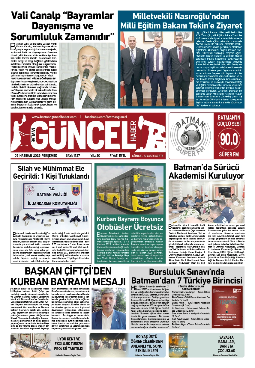 BATMAN GÜNCEL GAZETESİ