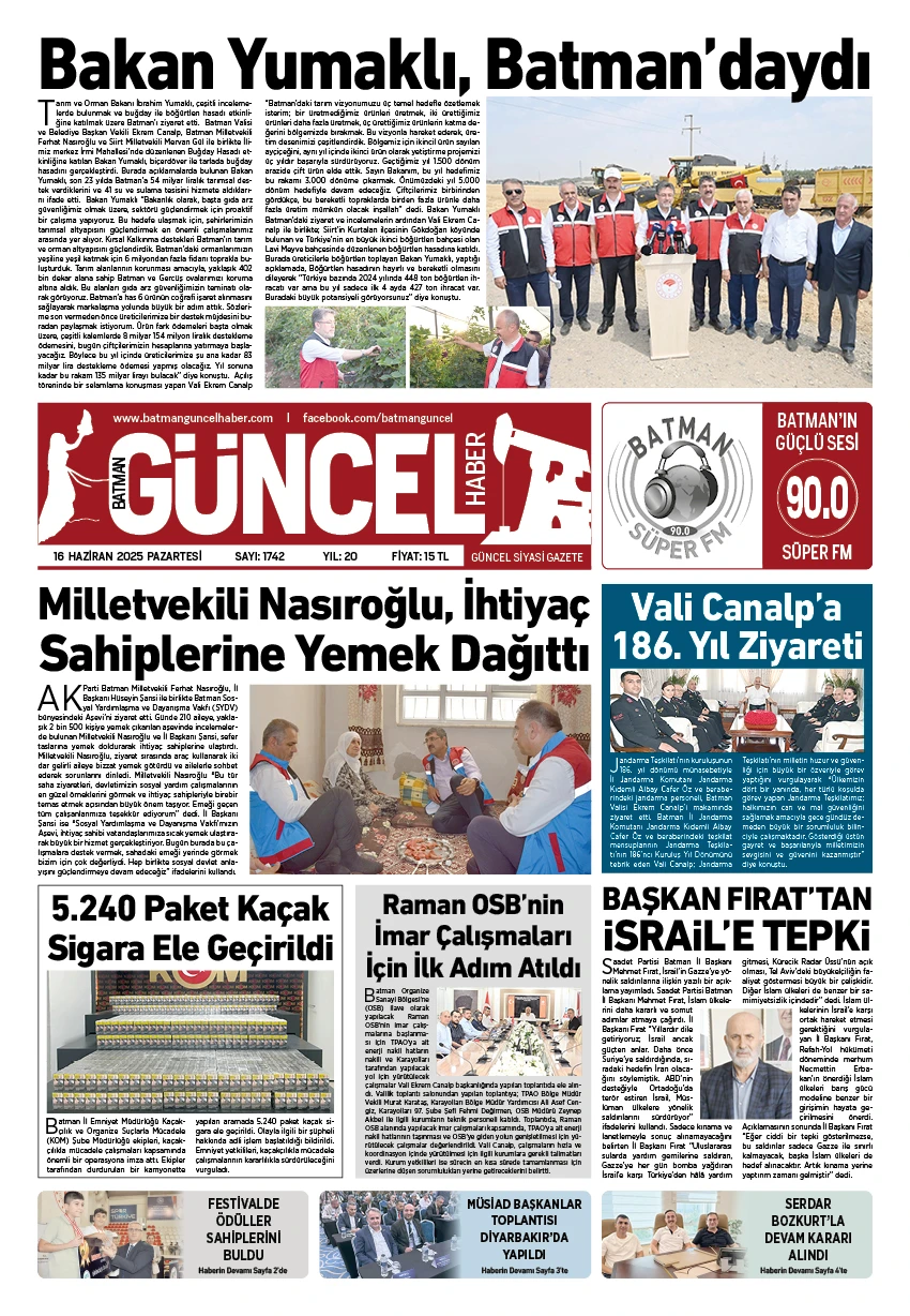 BATMAN GÜNCEL GAZETESİ