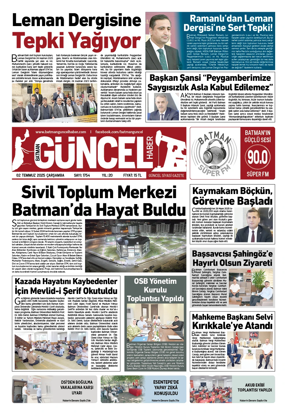 BATMAN GÜNCEL GAZETESİ