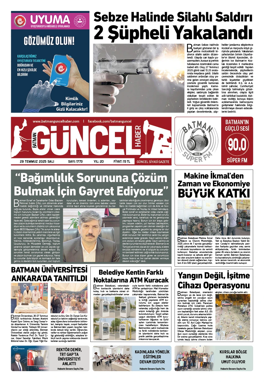 BATMAN GÜNCEL GAZETESİ