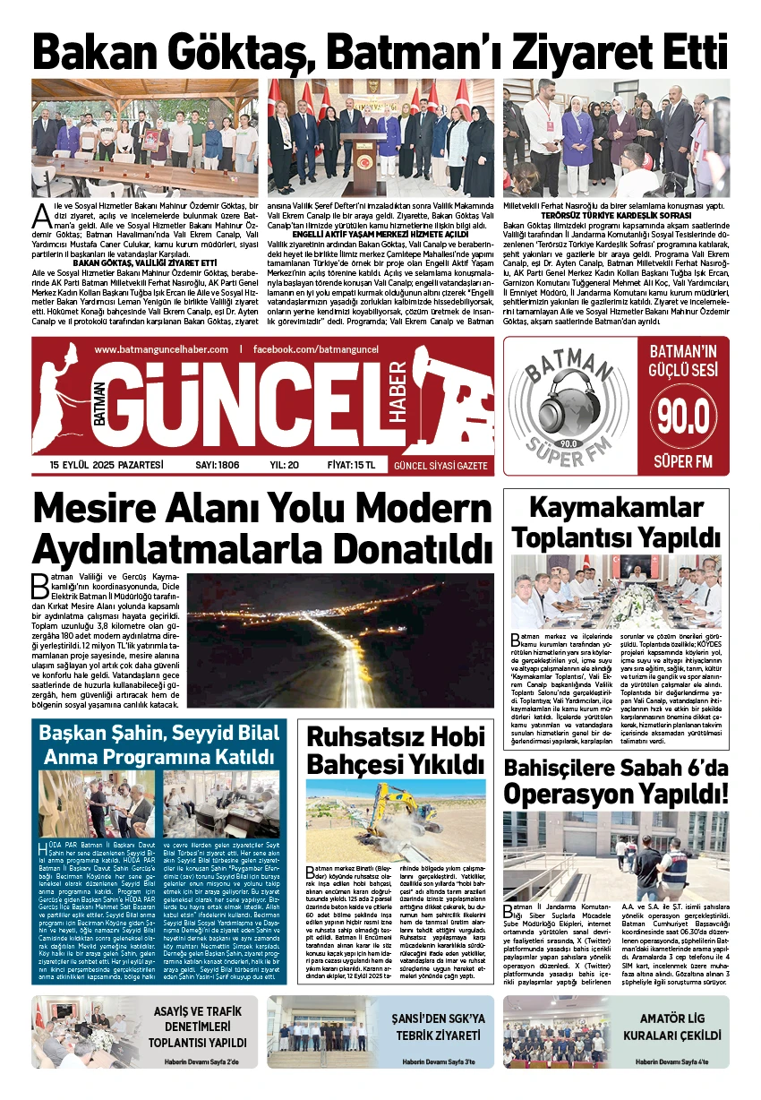 BATMAN GÜNCEL GAZETESİ