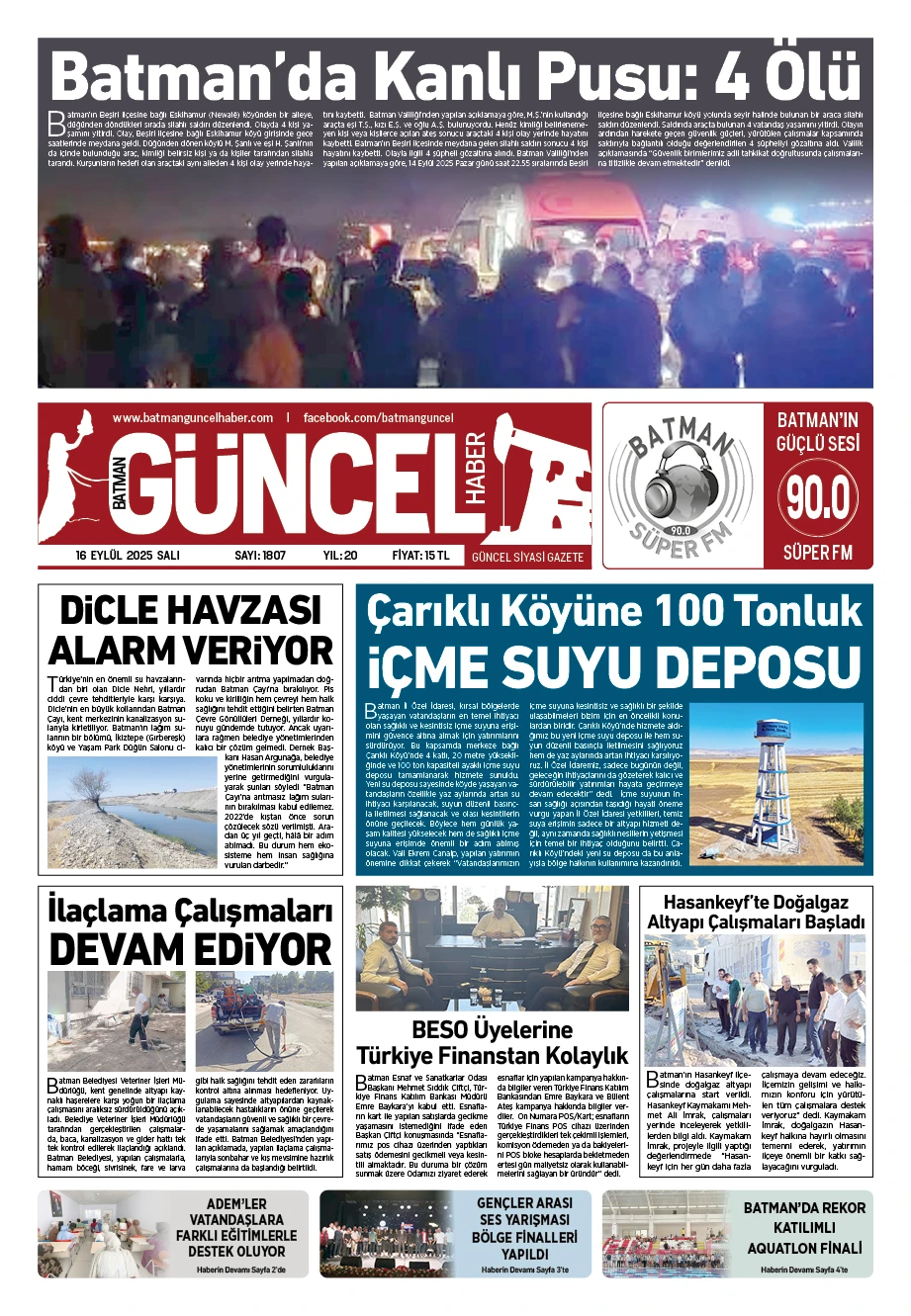 BATMAN GÜNCEL GAZETESİ