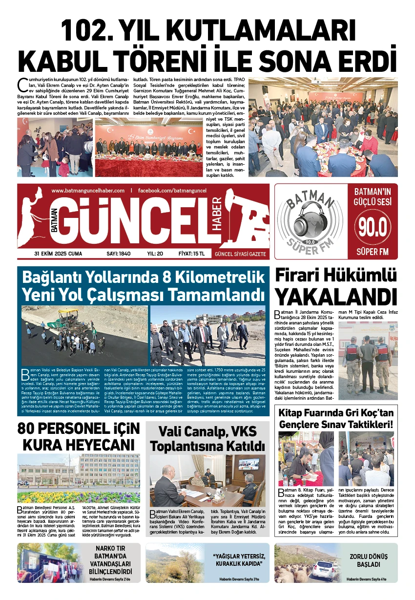 BATMAN GÜNCEL GAZETESİ