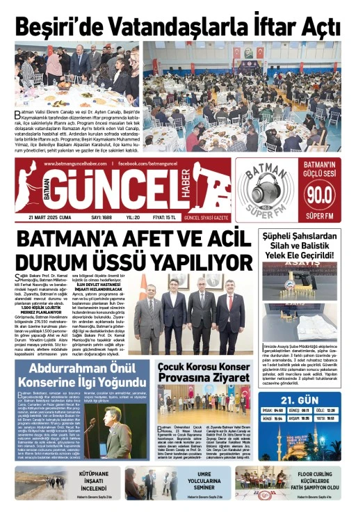 BATMAN GÜNCEL GAZETESİ
