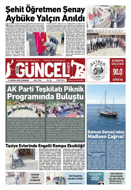 BATMAN GÜNCEL GAZETESİ