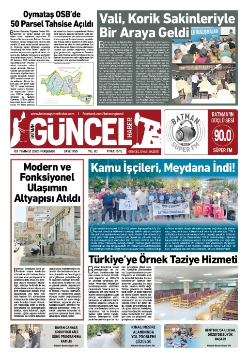 BATMAN GÜNCEL GAZETESİ