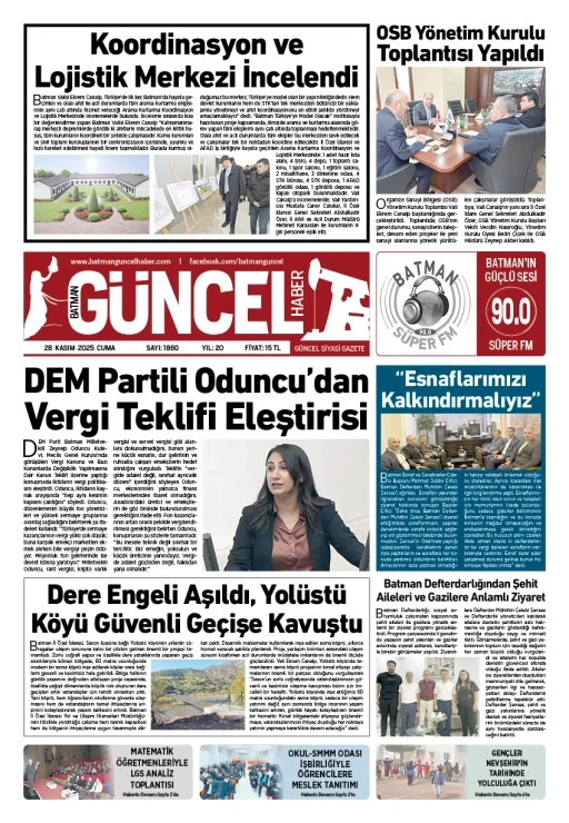 BATMAN GÜNCEL GAZETESİ