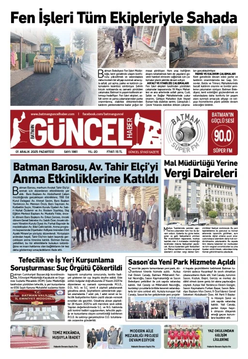 BATMAN GÜNCEL GAZETESİ