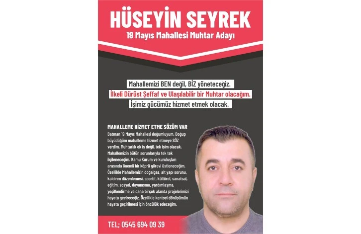 HÜSEYİN SEYREK, ADAYLIĞINI AÇIKLADI