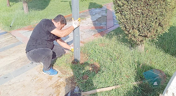 35 DÖNÜM ARAZİ ÜZERİNDE ÇİM BİÇME VE TEMİZLİK ÇALIŞMASI