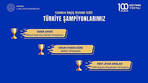 BATMAN'DAN LGS'DE BÜYÜK BAŞARI