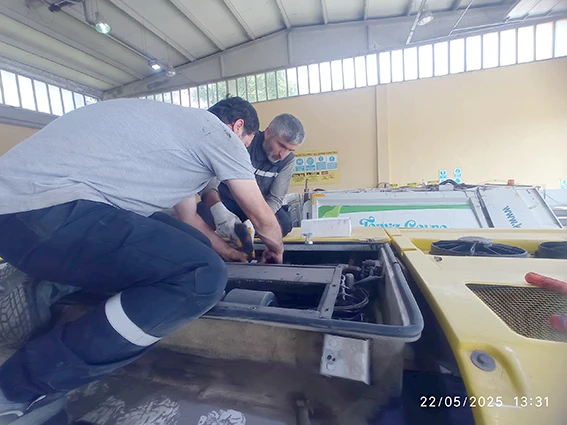 87 OTOBÜSÜN KLİMASI BAKIMDAN GEÇİRİLDİ