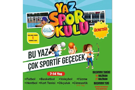BELEDİYE ÇOCUKLARI YAZ SPOR OKULLARI’NA DAVET EDİYOR