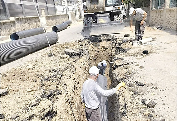 KÖRÜK’TE YAĞMURSUYU HATTI DÖŞEME ÇALIŞMASI BAŞLATILDI