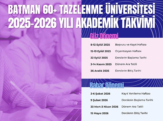 TAZELENME ÜNİVERSİTESİNDE TAKVİM BELLİ OLDU