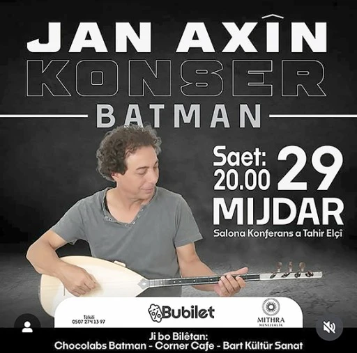 JAN AXİN, 29 KASIM’DA BATMAN’DA KONSER VERECEK