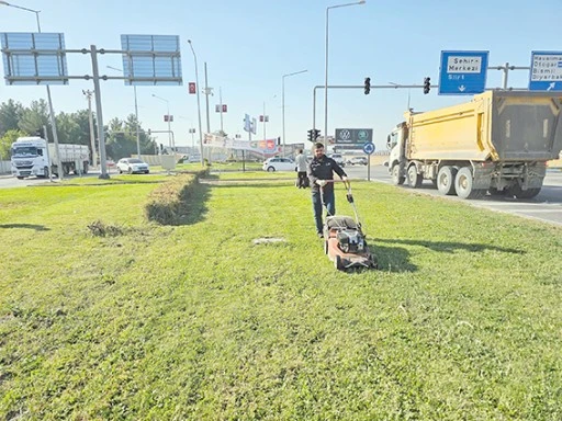 ÇİM BİÇME ÇALIŞMALARI DEVAM EDİYOR