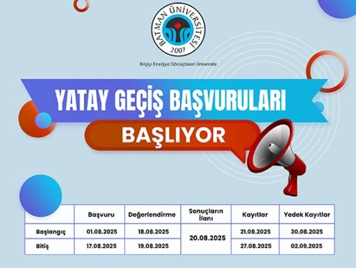 YATAY GEÇİŞ BAŞVURULARI 1 AĞUSTOS’TA BAŞLIYOR