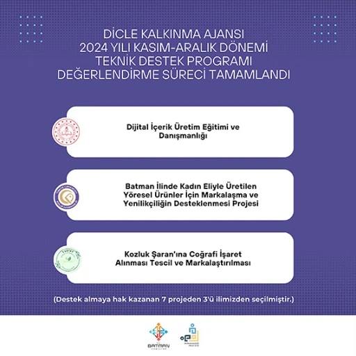 DİKA’DAN 3 PROJE DESTEK ALMAYA HAK KAZANDI