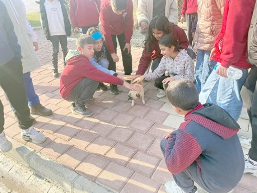&Ouml;ĞRENCİLER HAYVAN SEVGİSİNİ YERİNDE &Ouml;ĞRENDİ