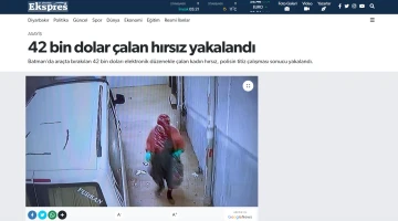 ULUSAL BASINDA 42 BİN DOLARLIK HIRSIZLIK HABERİ